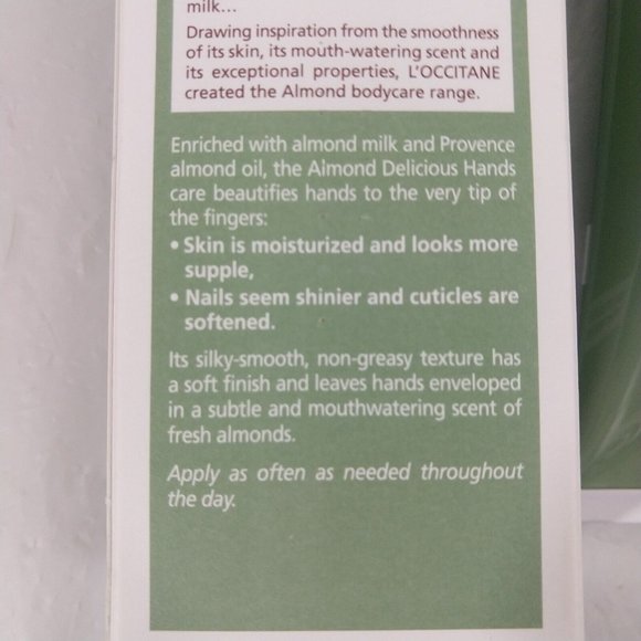 Loccitane Almond Delicious Hand And Nail Cream - 5.2oz/ 150ml. NIB - Picture 4 of 6